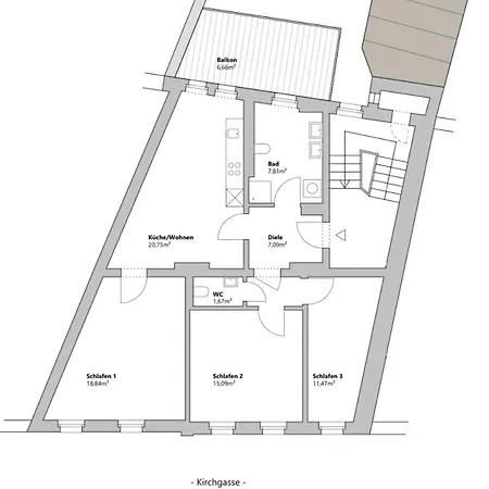 Apartment Megaschoen! Gassenviertel! 3 Schlafzimmer! Balkon! Zusaetzliches Gaeste-wc! *